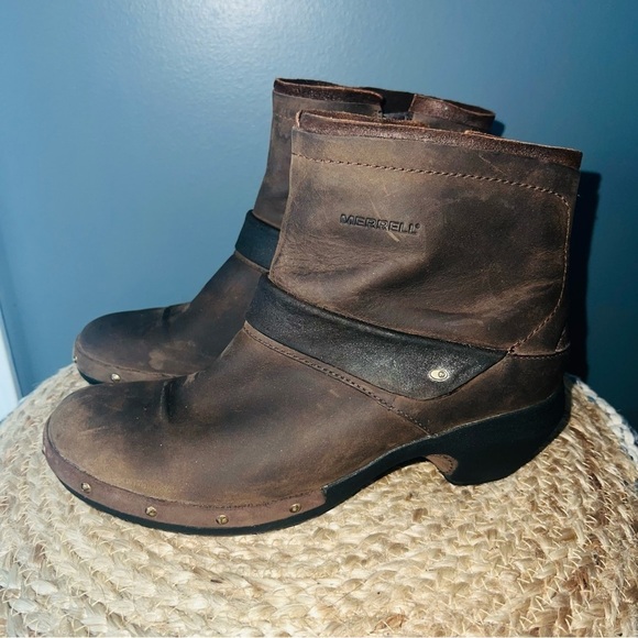 Merrell Luxe Mid Wrap Clog Booties - Picture 2 of 10